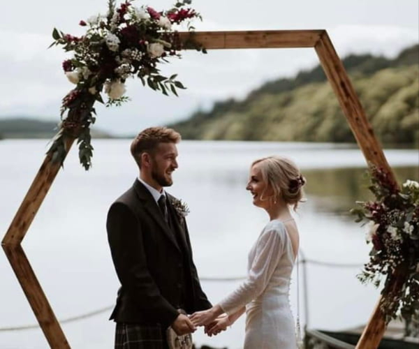 Hand-tied bouquet by Thistle Du Florist, East Ayrshire
