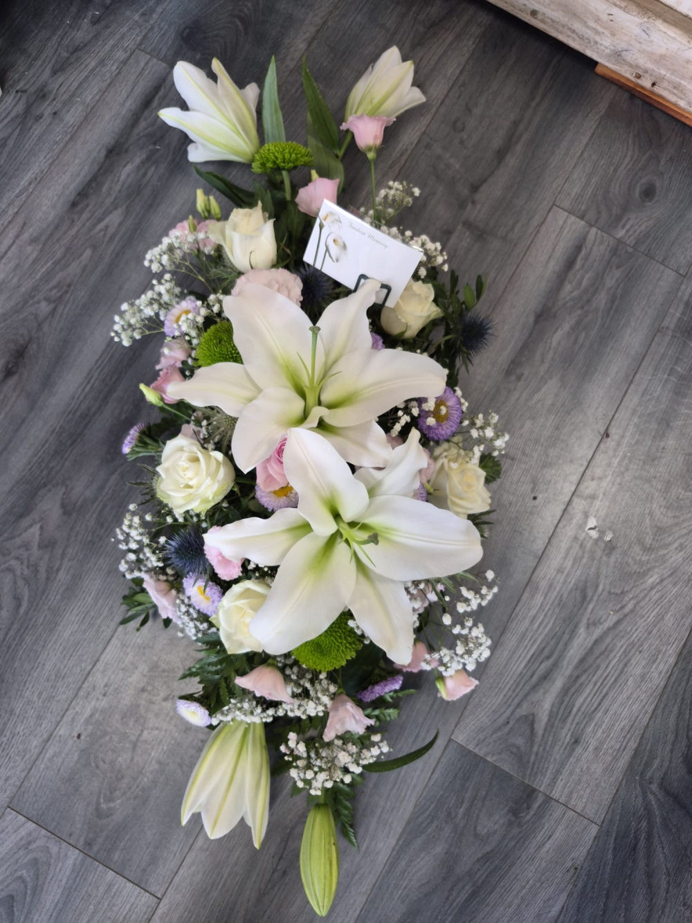 Peaceful Farewell Casket Spray Product Image
